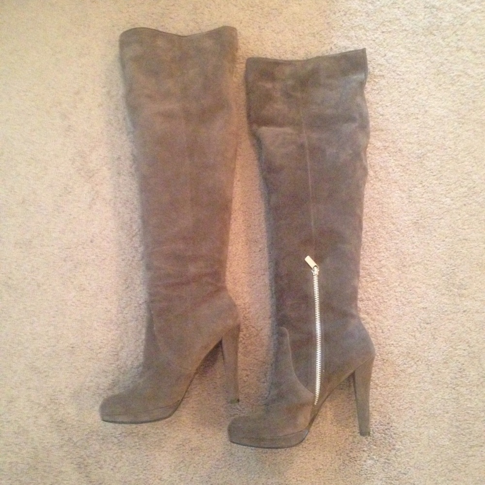 Michael Kors Taupe Heeled Boots